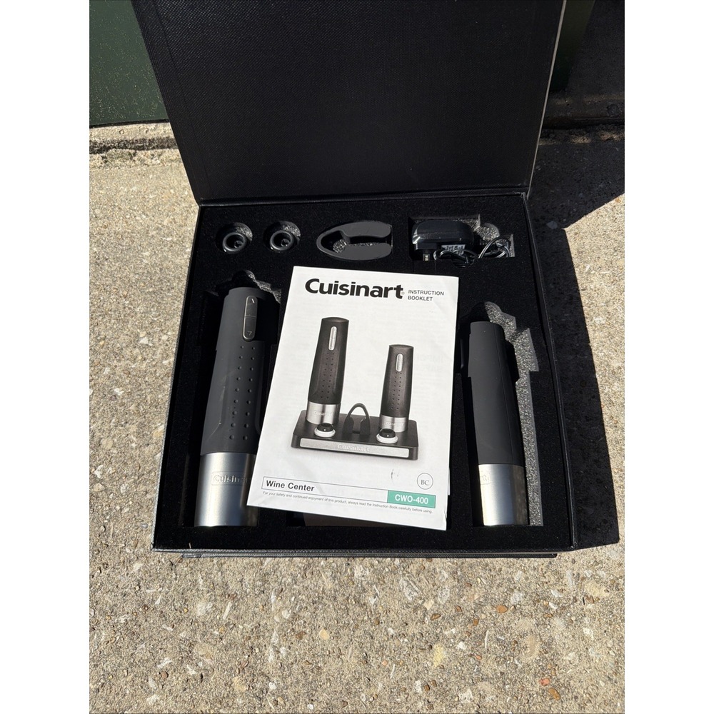 Cuisinart CWO-400 Electric Wine Center W/ Electric Wine Opener & Preserver Black - Picture 4 of 4